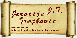 Jerotije Trajković vizit kartica